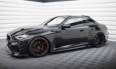 Тюнинговые накладки (листвы) под боковые пороги для BMW M2 G87 вар. 2 фото