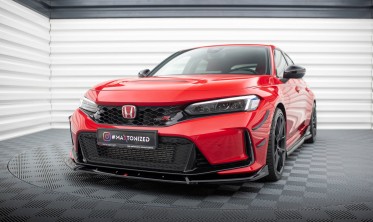 Тюнінговий дифузор на передній бампер Honda Civic Mk11 Type-R вар. 2 фото