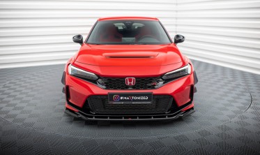 Нижняя тюнинг накладка на передний бампер Honda Civic Mk11 Type-R вар. 3 фото
