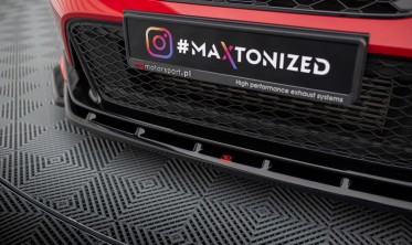 Нижняя тюнинг накладка на передний бампер Honda Civic Mk11 Type-R вар. 3 фото