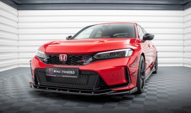Нижняя тюнинг накладка на передний бампер Honda Civic Mk11 Type-R вар. 3 фото