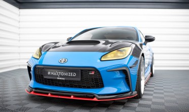 Передняя накладка на бампер с красной вставкой Toyota GR86 Mk1 вар. 2 фото