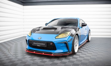 Передняя накладка на бампер с красной вставкой Toyota GR86 Mk1 вар. 2 фото