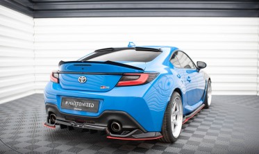 Задній дифузор на бампер з червоною вставкою Toyota GR86 Mk1, Subaru BRZ Mk2 вар. 2 фото