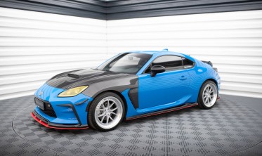 Бокові накладки під пороги з червоними вставками Toyota GR86 Mk1, Subaru BRZ Mk2 вар. 2 фото