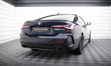 Центральная тюнинг накладка на задний бампер BMW 4 M440i G22 фото