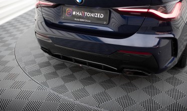 Центральная тюнинг накладка на задний бампер BMW 4 M440i G22 фото