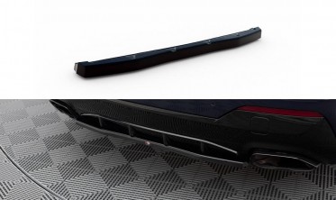 Центральна тюнінг накладка на задній бампер BMW 4 M440i G22 фото
