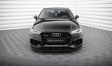 Нижний диффузор на передний бампер Street Pro Audi RS3 8V Sedan рестайл фото