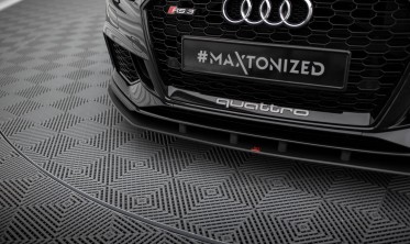 Нижний диффузор на передний бампер Street Pro Audi RS3 8V Sedan рестайл фото