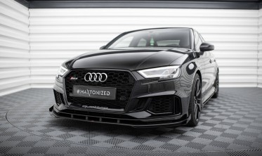 Дифузор + бокові накладки на передній бампер Street Pro Audi RS3 8V Sedan рестайл фото