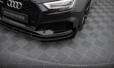 Дифузор + бокові накладки на передній бампер Street Pro Audi RS3 8V Sedan рестайл фото
