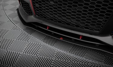 Нижний диффузор Street Pro на передний бампер в стиле RS7 для Audi A7 C7 фото