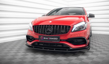 Нижній дифузор Street Pro на передній бампер Mercedes-Benz A 45 AMG Aero W176 фото