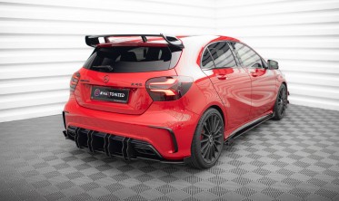 Центральный диффузор Street Pro на задний бампер Mercedes A 45 AMG Aero W176 фото