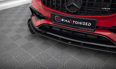 Диффузор + боковые накладки Street Pro на передний бампер Mercedes A 45 AMG Aero W176 фото