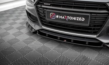 Дифузор на передній бампер (обвіс Maxton Design) Audi TT 8S S / S-Line вар. 2 фото