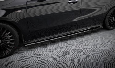 Нижні тюнінг накладки (лістви) на пороги Mercedes AMG A35 W177 рестайл фото