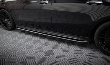 Нижні тюнінг накладки (лістви) на пороги Mercedes AMG A35 W177 рестайл фото