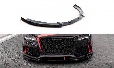 Нижня тюнінг накладка переднього бампера в стилі RS7 для Audi A7 C7 фото