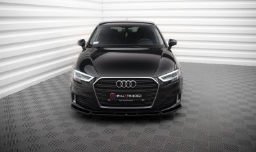 Тюнінгова накладка (губа) на передній бампер Audi A3 8V Sportback рестайл вар. 1 фото