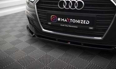 Тюнінгова накладка (губа) на передній бампер Audi A3 8V Sportback рестайл вар. 1 фото