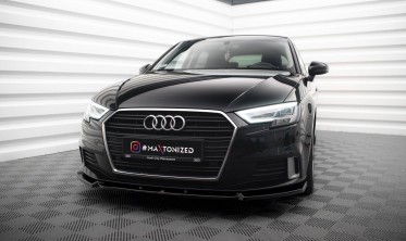 Тюнінгова накладка (губа) на передній бампер Audi A3 8V Sportback рестайл вар. 1 фото