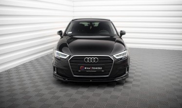 Нижний диффузор на передний бампер Audi A3 8V Sportback рестайл вар. 2 фото