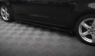 Тюнинговые боковые накладки (листвы) на пороги Audi A3 8V Sportback рестайл фото