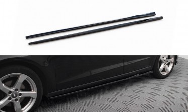 Тюнинговые боковые накладки (листвы) на пороги Audi A3 8V Sportback рестайл фото