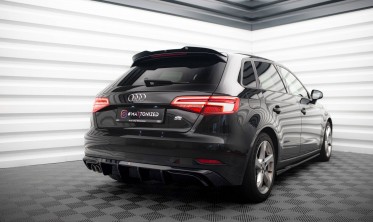Тюнинговый кап спойлер на крышку багажника Audi A3 8V Sportback рестайл фото