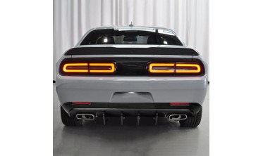 Диффузор заднего бампера с ребрами Dodge Challenger (2015-2021) v2 фото