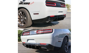 Дифузор заднього бампера з ребрами Dodge Challenger (2015-2021) v2 фото