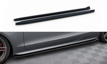 Нижние диффузоры (листвы) под боковые пороги Audi S5 / A5 S-Line Coupe 8T вар. 2 фото