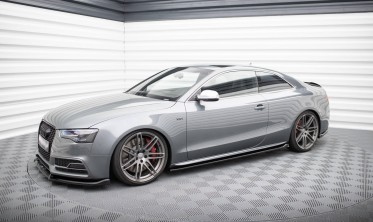 Нижні дифузори (лістви) під бокові пороги Audi S5 / A5 S-Line Coupe 8T вар. 2 фото