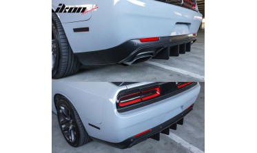 Диффузор заднего бампера с ребрами Dodge Challenger (2015-2021) v1 фото