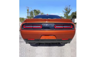 Диффузор заднего бампера с ребрами Dodge Challenger (2015-2021) v1 фото
