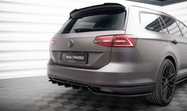 Тюнинговый диффузор заднего бампера Volkswagen Passat B8 R-Line фото