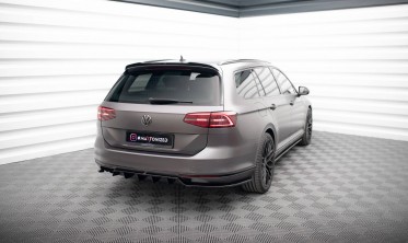 Тюнинговый диффузор заднего бампера Volkswagen Passat B8 R-Line фото