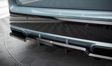 Пластиковый тюнинг диффузор на задний бампер BMW X1 U11 M-Pack фото