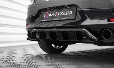 Центральный тюнинг диффузор (накладка) на задний бампер Mazda 3 Mk4 фото