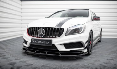 Тюнінгова накладка (дифузор) на передній бампер Mercedes A45 AMG W176 вар. 3 фото