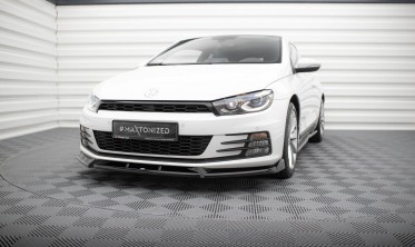 Нижня накладка (елерон) переднього бампера VW Scirocco Mk3 післярестайл вар. 2 фото