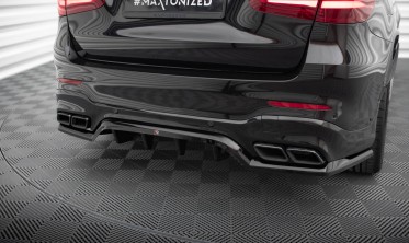 Тюнинговый диффузор (накладка) на задний бампер Mercedes GLC SUV X253 версия AMG 63 вар. 1 фото