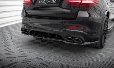 Задний тюнинговый диффузор на бампер Mercedes GLC SUV X253 AMG 63 вар. 2 фото