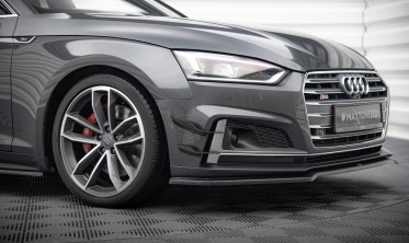 Комплект накладок на передний бампер (Canards) Audi S5 / A5 S-Line Coupe / Sportback F5 фото