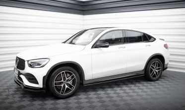 Нижні бокові дифузори (лістви) на пороги Mercedes-Benz GLC Coupe AMG-Line C253 вар. 3 фото