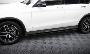 Нижні бокові дифузори (лістви) на пороги Mercedes-Benz GLC Coupe AMG-Line C253 вар. 3 фото