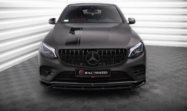 Тюнинговая накладка на передний бампер Mercedes-Benz GLC Coupe C253 фото