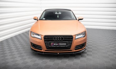 Тюнинговая накладка на передний бампер от Maxton design для Audi A7 C7 вар. 1  фото